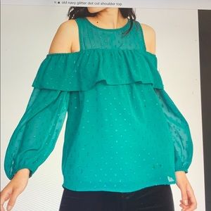 Old Navy Cold Shoulder Long Sleeve Blouse